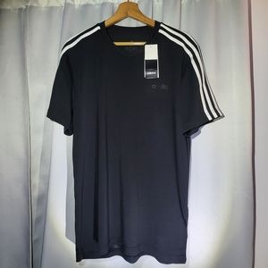 ADDIDAS 3 stripe Men's SS Tee (Large) NWT